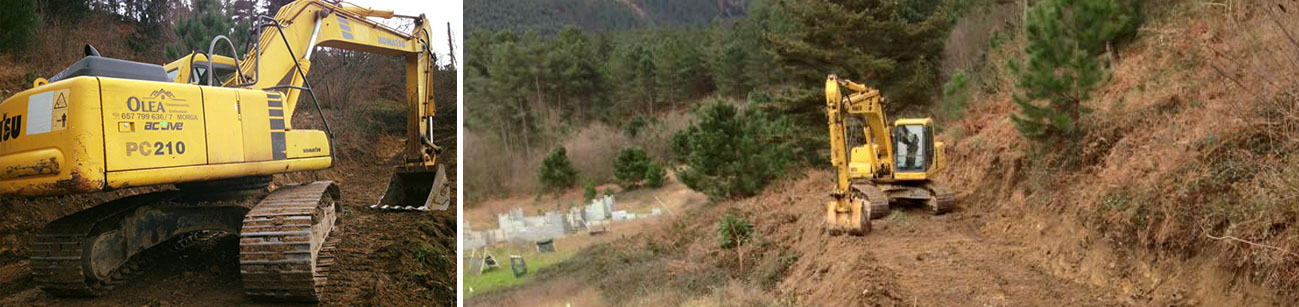 En construcciones Olea, realizamos trabajos de pistas forestales